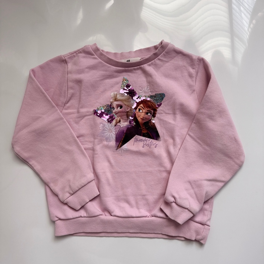 H&M - 6X/7 (6-8 Years) Frozen Kids Pink Sweatshirt (Girls)